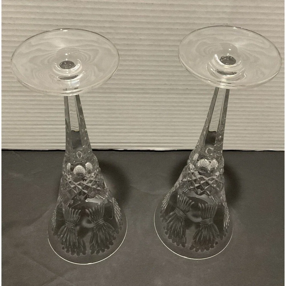 WATERFORD Crystal Toasts Millennium Toasting Champagne Flutes 2Set PICK UP ONLY